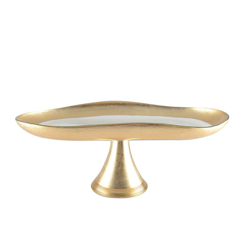 Gold Cake Stand on Foot glass cake presentation